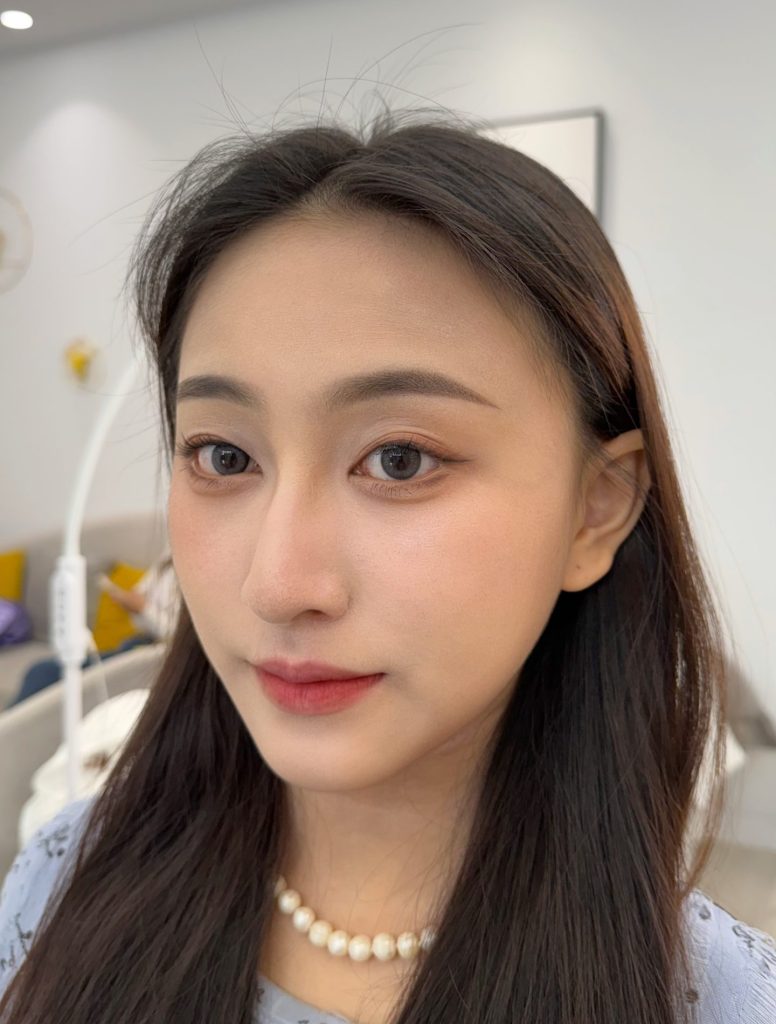 女性霧眉後當下效果